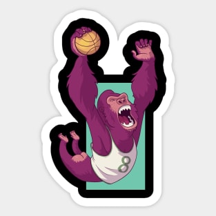 Basketball Gorilla Sticker